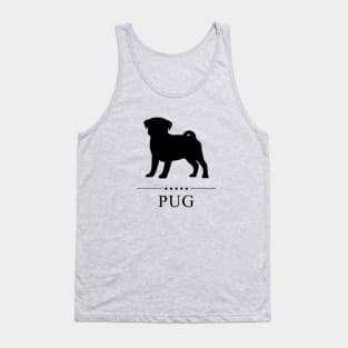 Pug Black Silhouette Tank Top